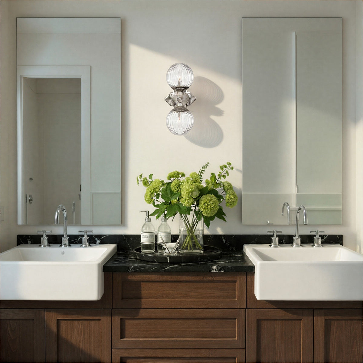 Crystorama - ORY-1002-PN-CL - Two Light Wall Sconce - Orly - Polished Nickel