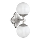 Crystorama - ORY-1002-PN-WH - Two Light Wall Sconce - Orly - Polished Nickel
