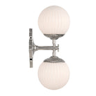 Crystorama - ORY-1002-PN-WH - Two Light Wall Sconce - Orly - Polished Nickel