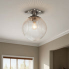 Crystorama - ORY-1003-PN-CL - One Light Semi Flush Mount - Orly - Polished Nickel