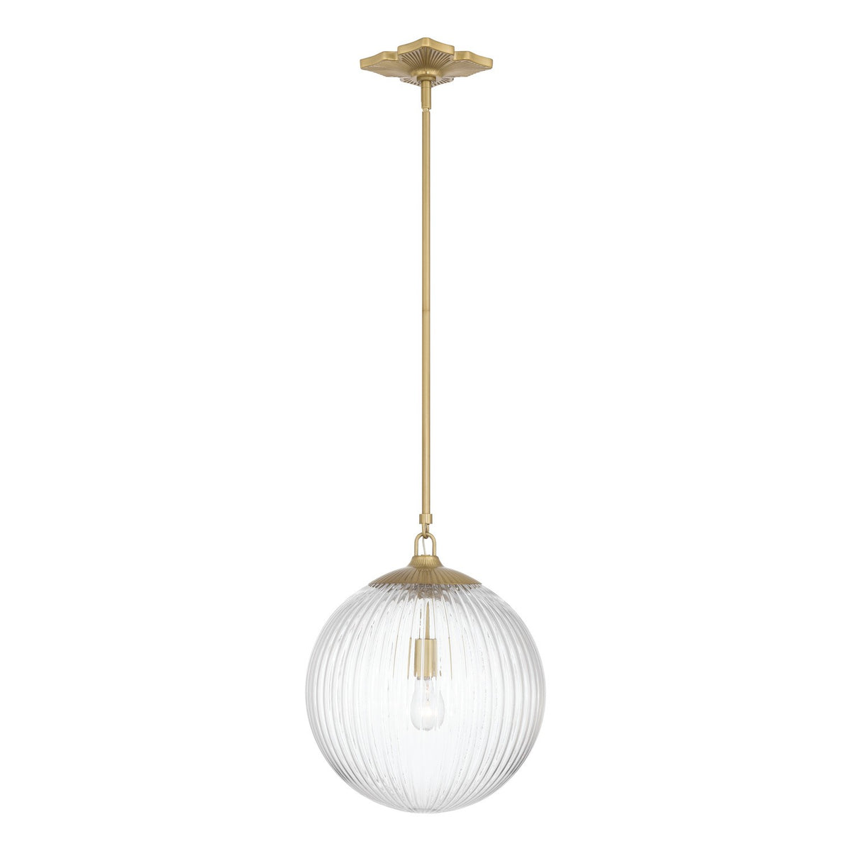 Crystorama - ORY-1007-AG-CL - One Light Pendant - Orly - Aged Brass