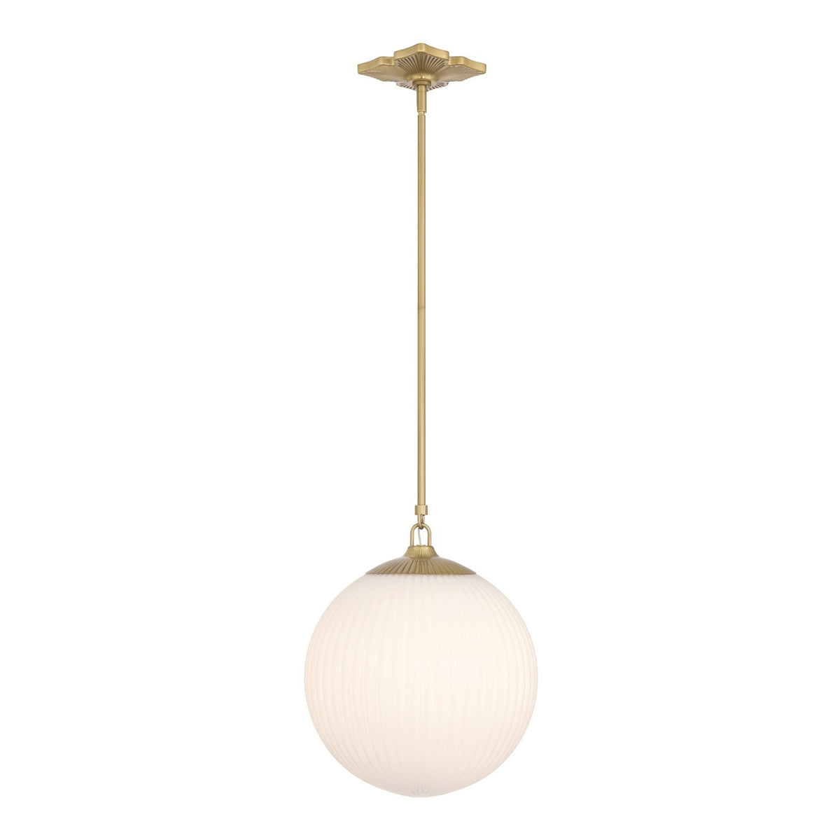 Crystorama - ORY-1007-AG-WH - One Light Pendant - Orly - Aged Brass