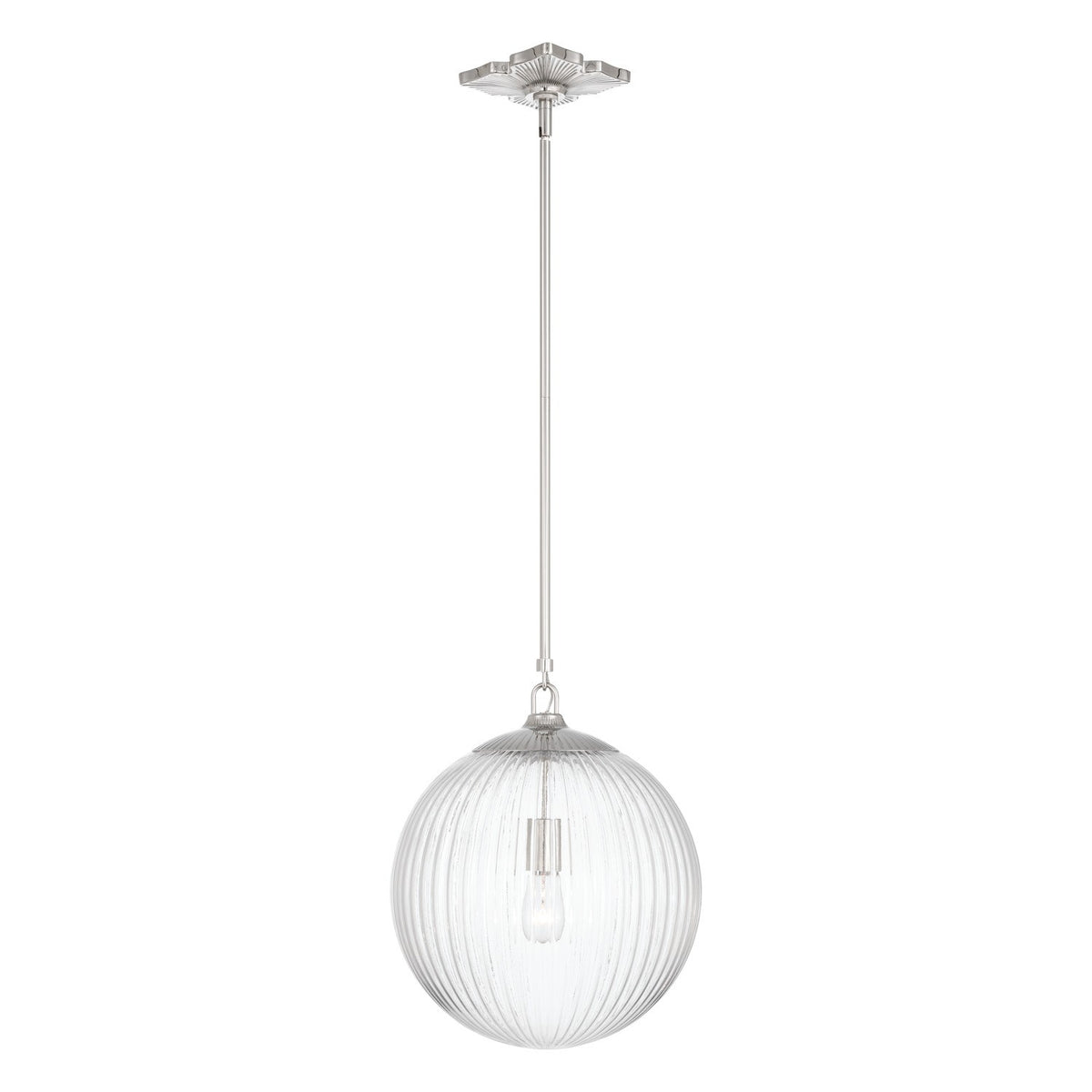 Crystorama - ORY-1007-PN-CL - One Light Pendant - Orly - Polished Nickel