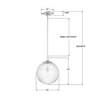 Crystorama - ORY-1007-PN-CL - One Light Pendant - Orly - Polished Nickel