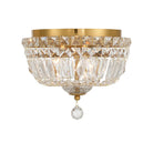 Crystorama - ROS-A1003-AG-CL-MWP - Trois lumières Plafonnier - Roslyn - Laiton vieilli