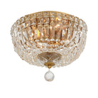 Crystorama - ROS-A1004-AG-CL-MWP - Quatre lumières Plafonnier - Roslyn - Laiton vieilli