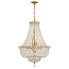 Crystorama - ROS-A1009-AG-CL-MWP - Neuf Lumières Suspendu - Roslyn - Laiton vieilli