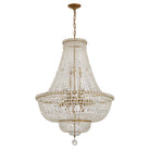 Crystorama - ROS-A1015-AG-CL-MWP - 15 Lumières Suspendu - Roslyn - Laiton vieilli