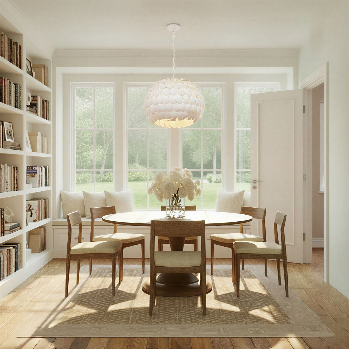 Crystorama - TAL-9404-MT - Five Light Chandelier - Talia - Matte White