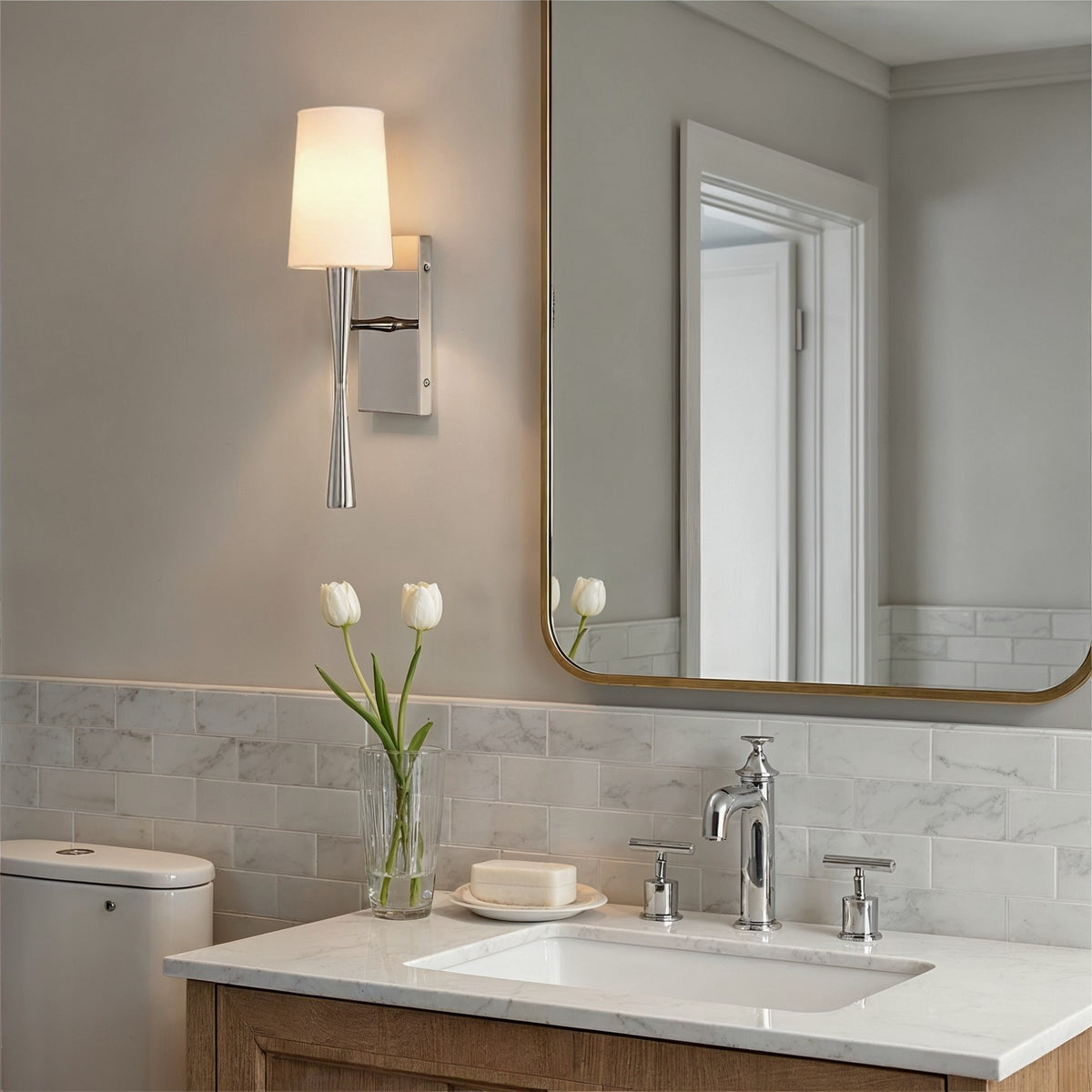Crystorama - TRE-221-OP-PN - One Light Wall Sconce - Trenton - Polished Nickel