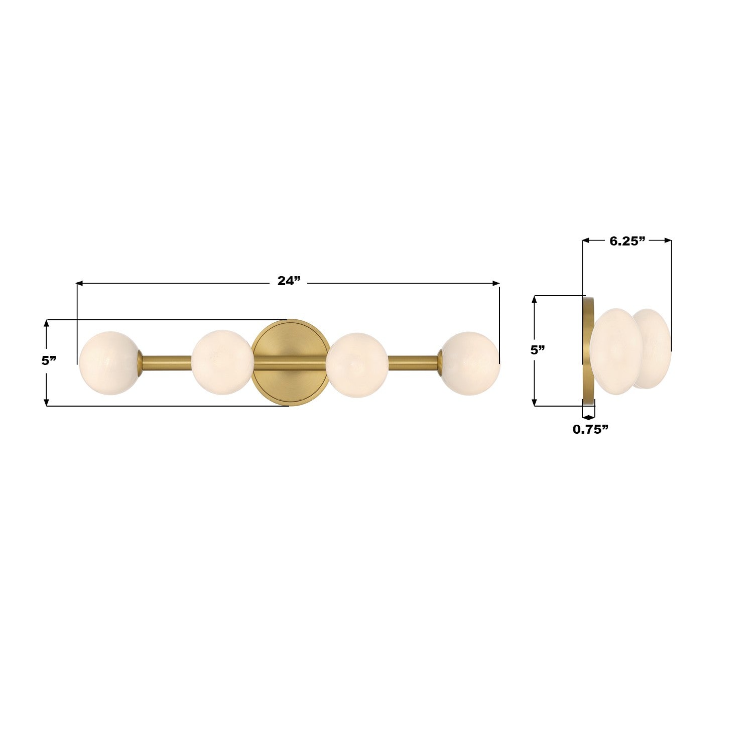 Crystorama - TRL-2811-LG - Éclairage de salle de bain LED - Terrell - Luxe Gold