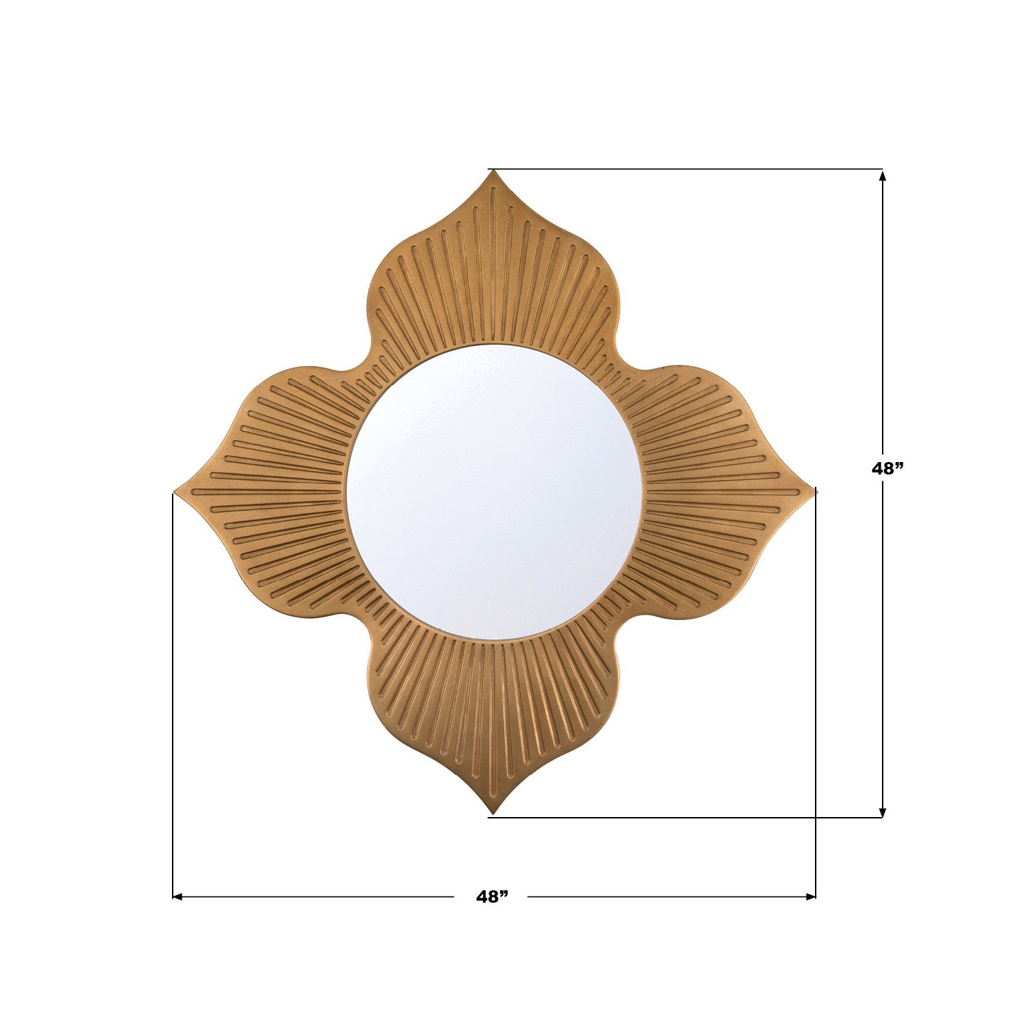 Crystorama - TUL-M100-BB - Miroir - Tullos - Laiton bruni