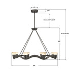 Crystorama - VNC-6508-NB - LED Suspendu - Vance - Bronze Noir