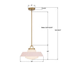 Crystorama - XAN-8006-VG-BH - Une lampe Suspension - Xander - Or vibrant