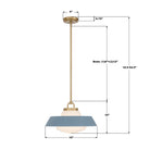 Crystorama - XAN-8006-VG-BL - Une lampe Suspension - Xander - Or vibrant