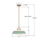 Crystorama - XAN-8006-VG-GR - Une lampe Suspension - Xander - Or vibrant