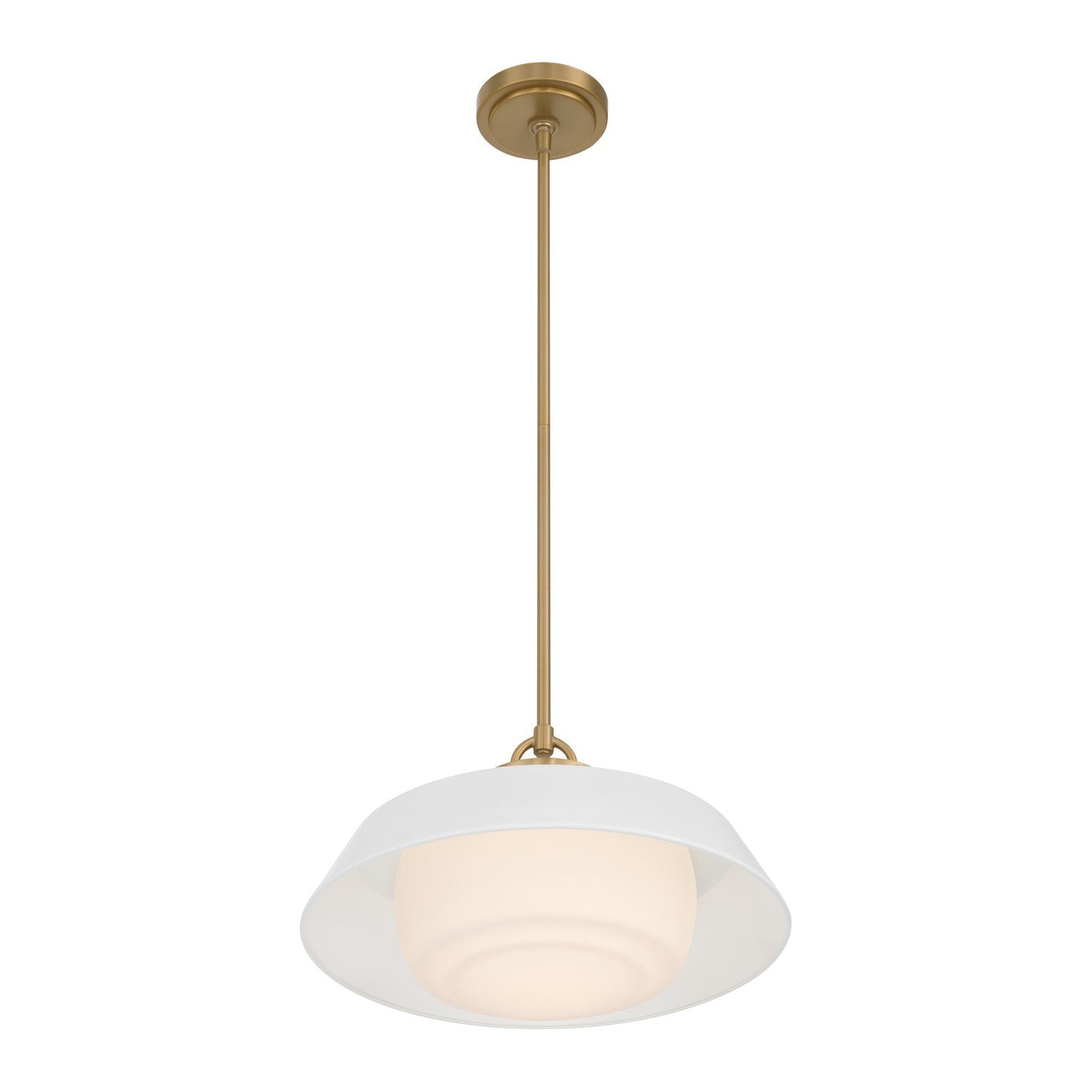 Crystorama - XAN-8006-VG-WH - Une lampe Suspension - Xander - Or vibrant