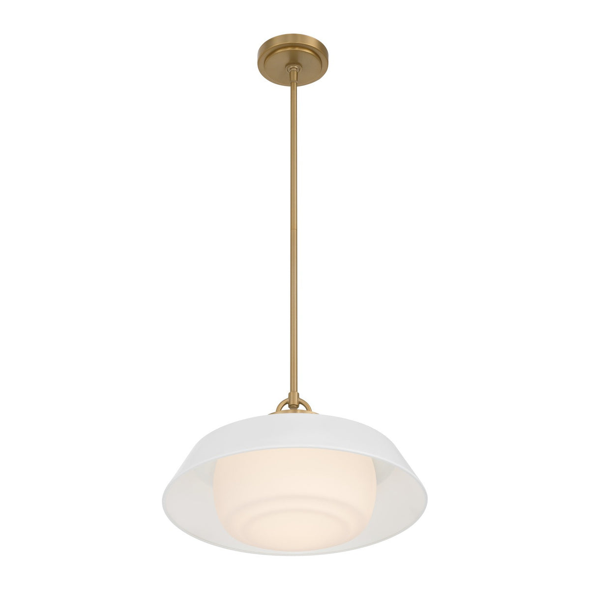 Crystorama - XAN-8006-VG-WH - Une lampe Suspension - Xander - Or vibrant