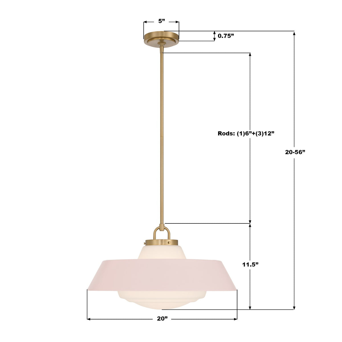 Crystorama - XAN-8009-VG-BH - Trois lumières Suspension - Xander - Or vibrant