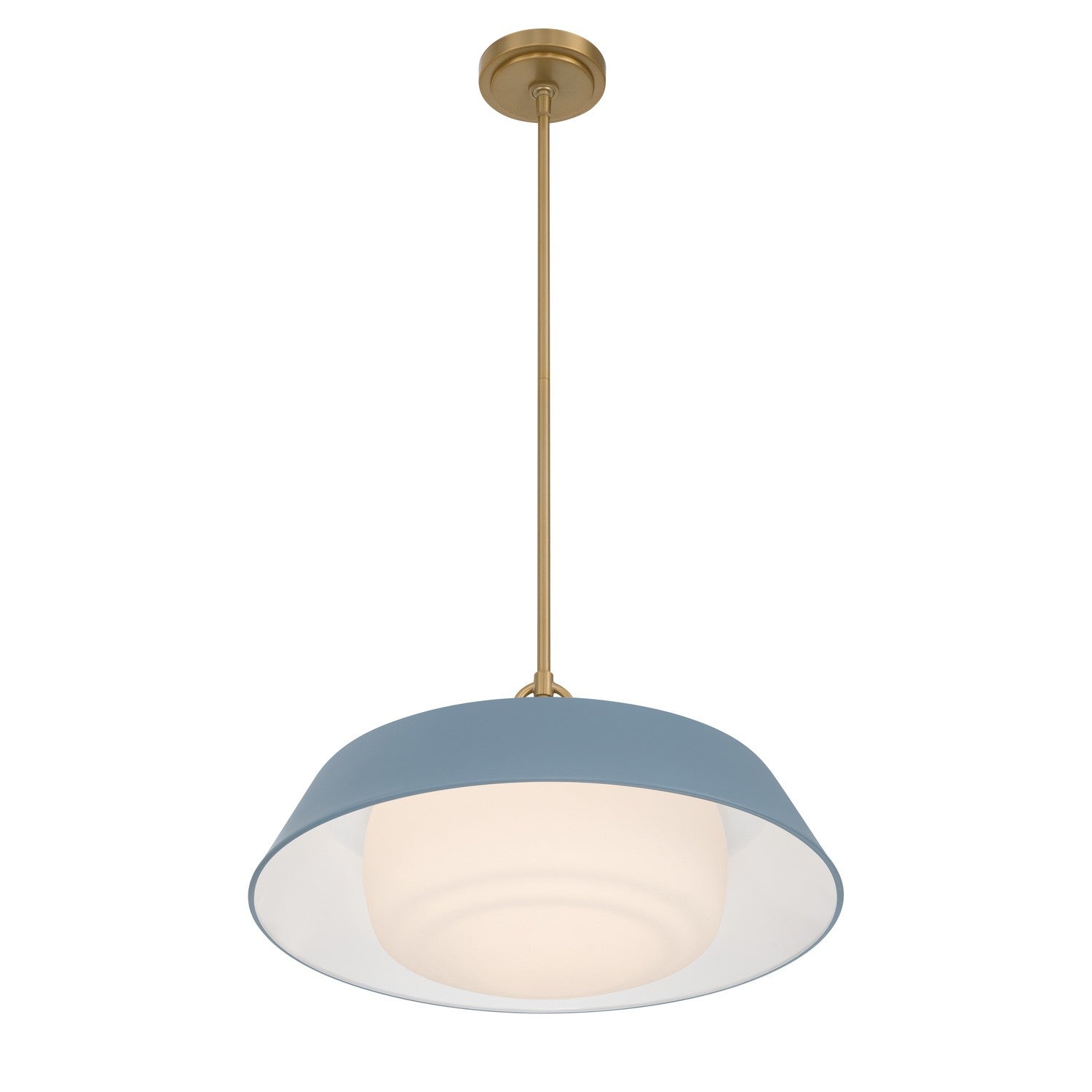 Crystorama - XAN-8009-VG-BL - Trois lumières Suspension - Xander - Or vibrant
