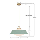 Crystorama - XAN-8009-VG-GR - Trois lumières Suspension - Xander - Or vibrant