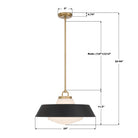 Crystorama - XAN-8009-VG-MK - Trois lumières Suspension - Xander - Or vibrant