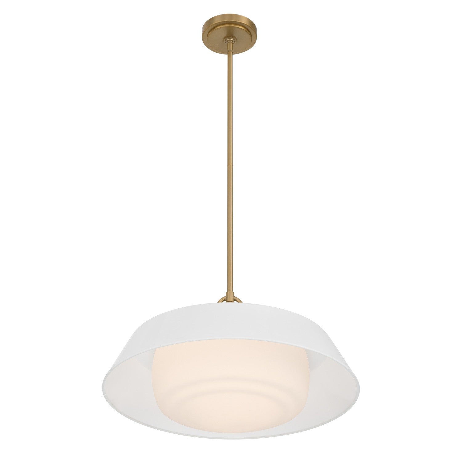 Crystorama - XAN-8009-VG-WH - Trois lumières Suspension - Xander - Or vibrant