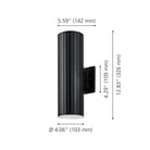 Eglo Canada - 207118A - Two Light Exterior Wall Sconce - Portillo - Black