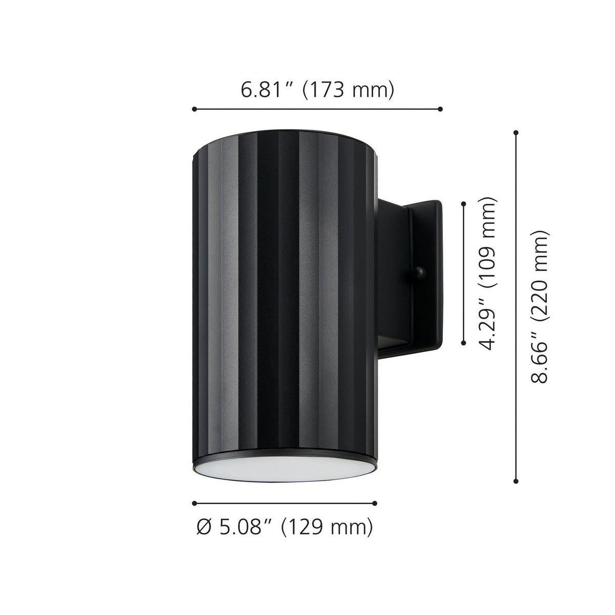 Eglo Canada - 207119A - One Light Exterior Wall Sconce - Portillo - Black