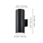 Eglo Canada - 207121A - Two Light Exterior Wall Sconce - Portillo - Black