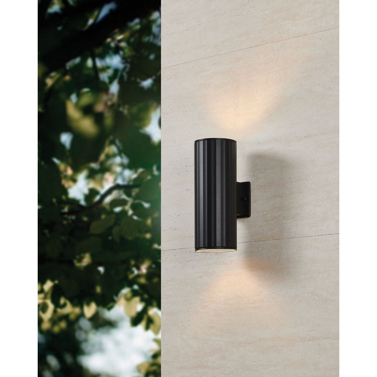 Eglo Canada - 207121A - Two Light Exterior Wall Sconce - Portillo - Black