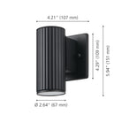 Eglo Canada - 207122A - One Light Exterior Wall Sconce - Portillo - Black