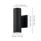 Eglo Canada - 207123A - Two Light Exterior Wall Sconce - Portillo - Black