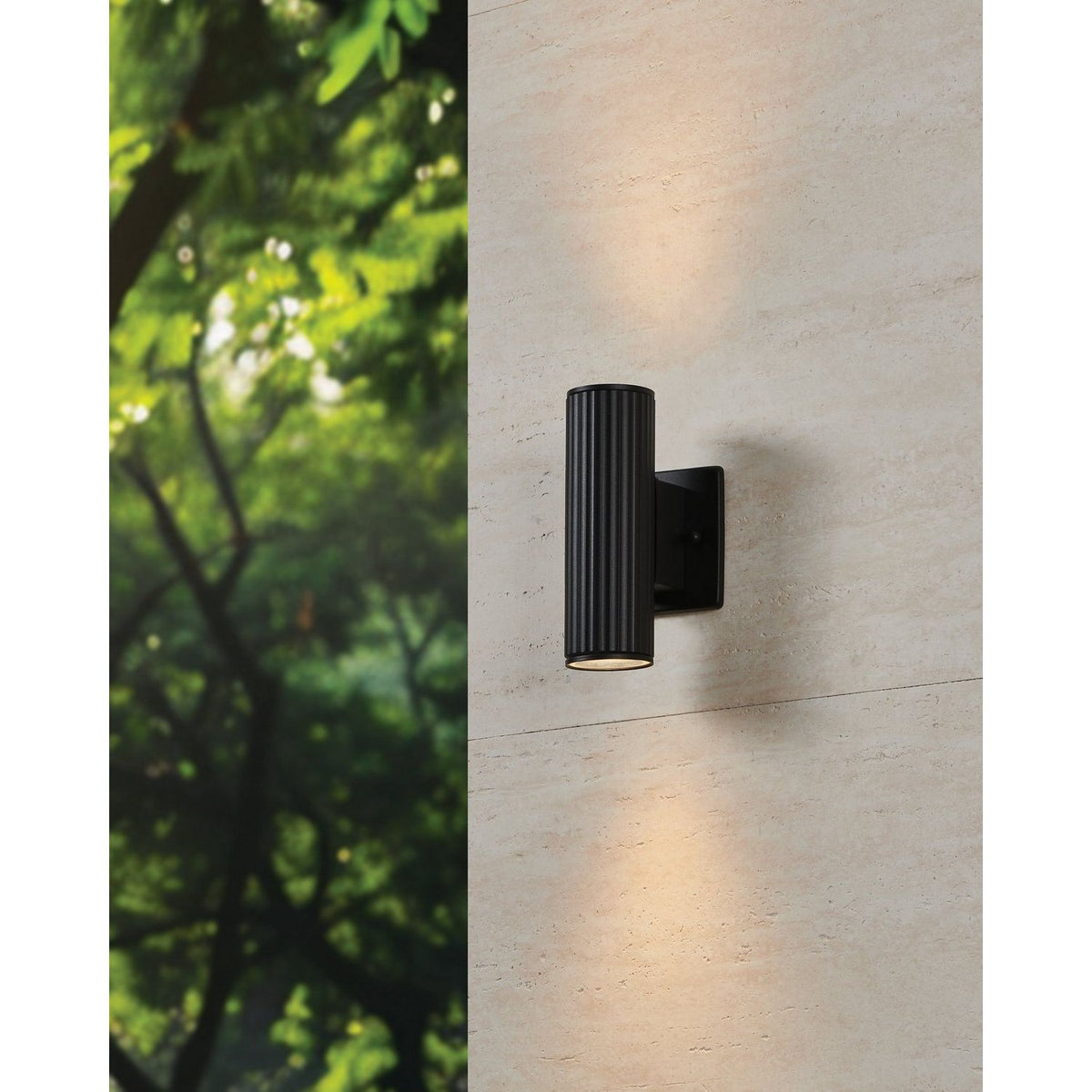 Eglo Canada - 207123A - Two Light Exterior Wall Sconce - Portillo - Black