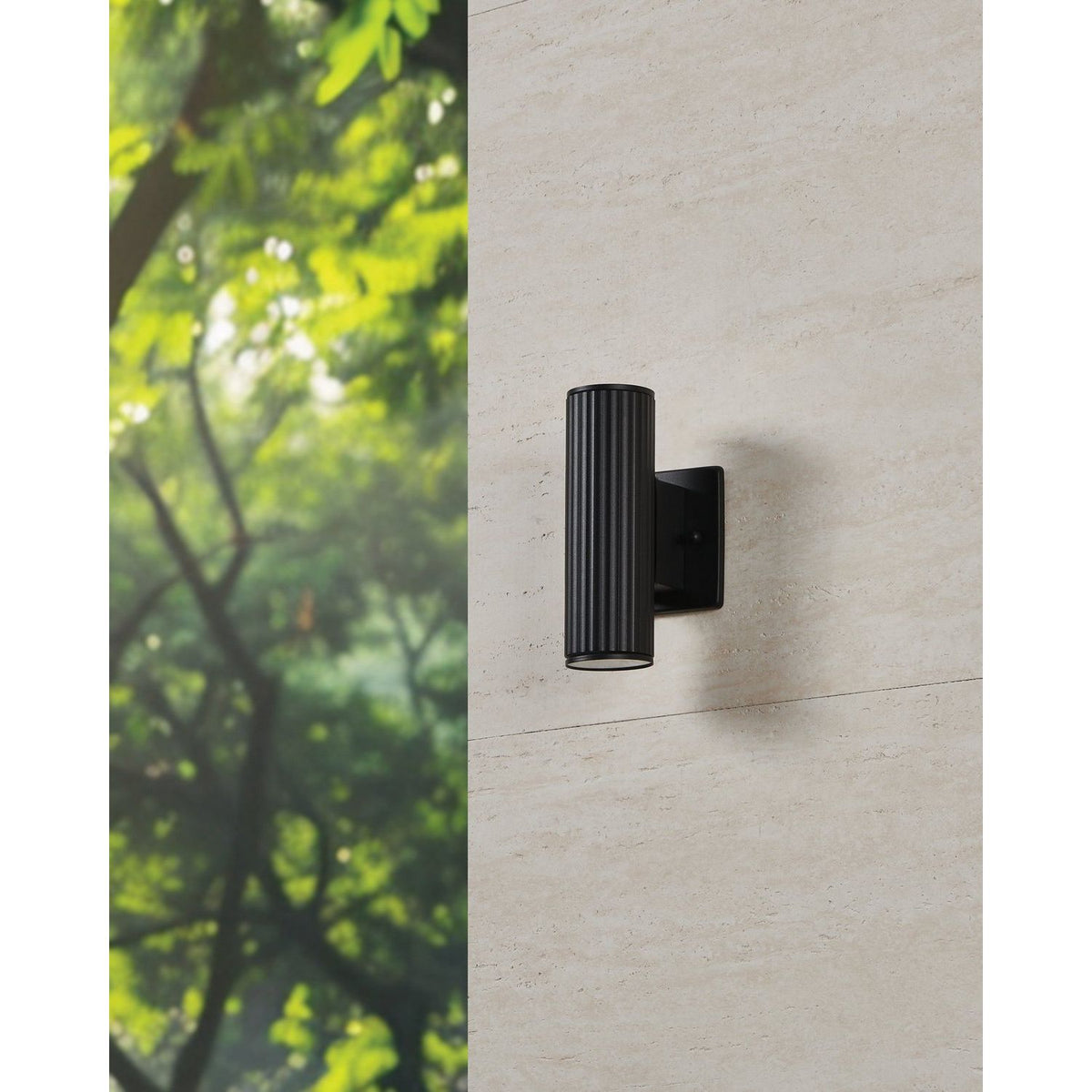 Eglo Canada - 207123A - Two Light Exterior Wall Sconce - Portillo - Black