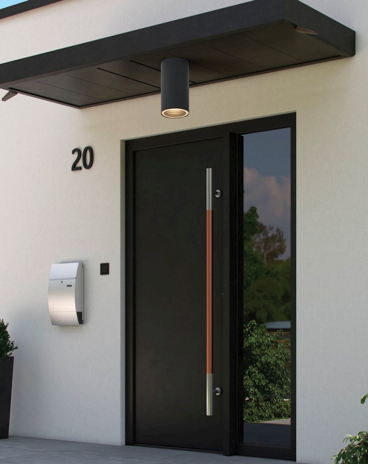 Eglo Canada - 207238A - One Light Exterior Flush Mount - Ascoli - Black