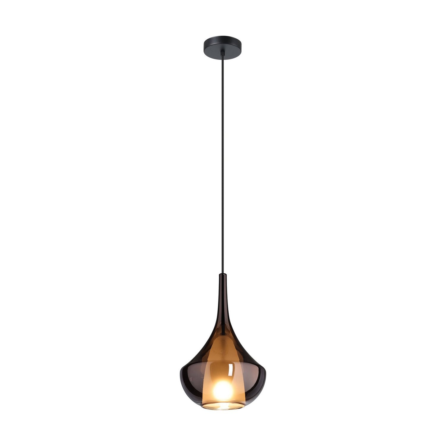 Eglo Canada - 390438A - One Light Pendant - Almoster - Black, Copper Smoked