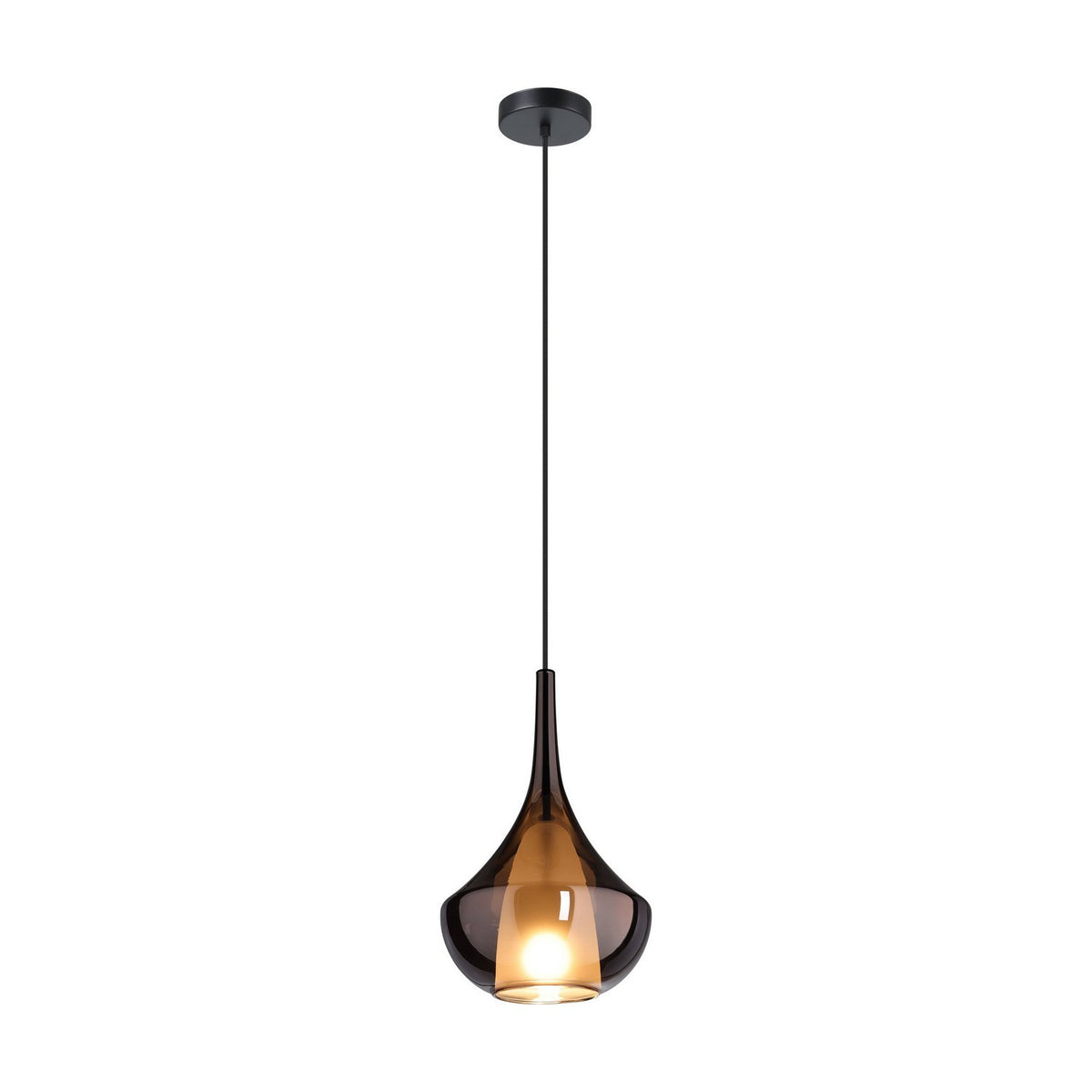 Eglo Canada - 390438A - Une lampe Suspension - Presque - Noir, fumé au cuivre