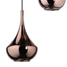 Eglo Canada - 390439A - Trois lumières Suspension - Presque - Noir, fumé au cuivre