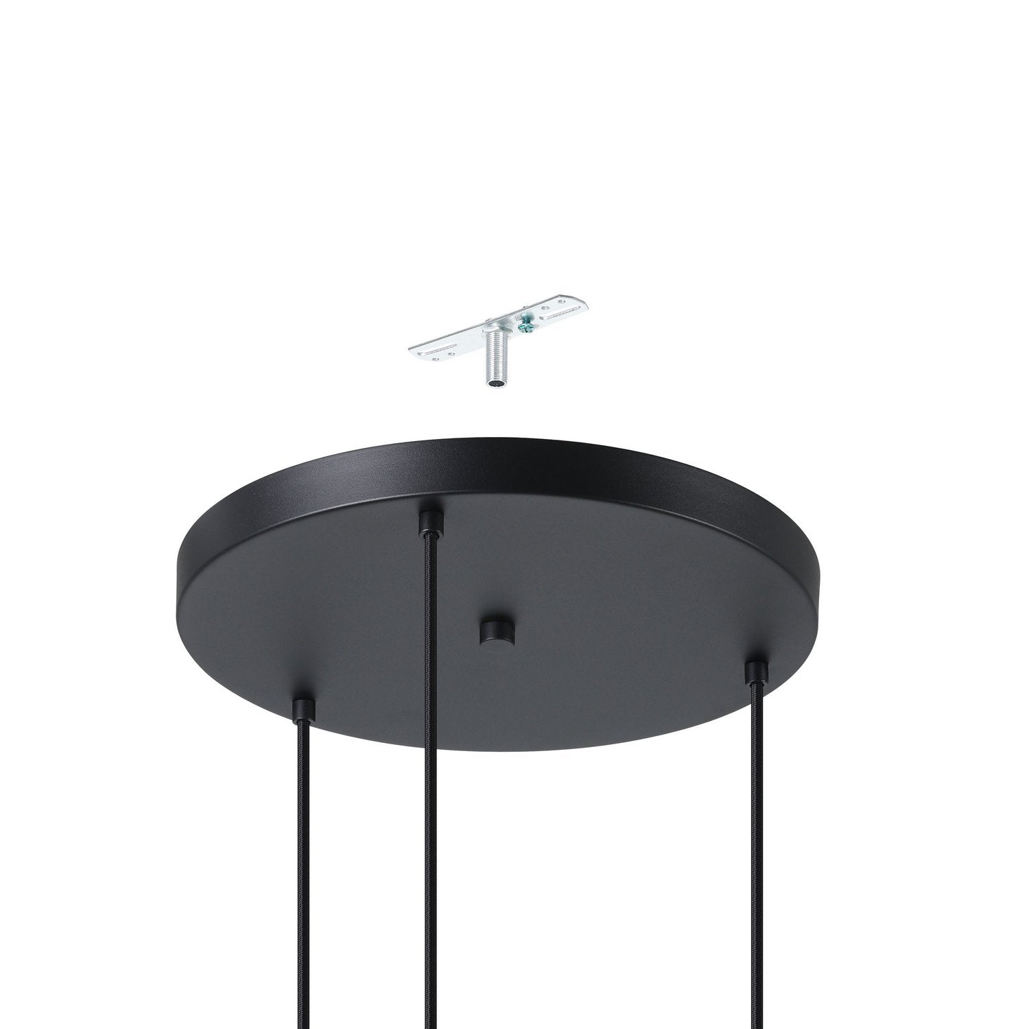 Eglo Canada - 390439A - Trois lumières Suspension - Presque - Noir, fumé au cuivre