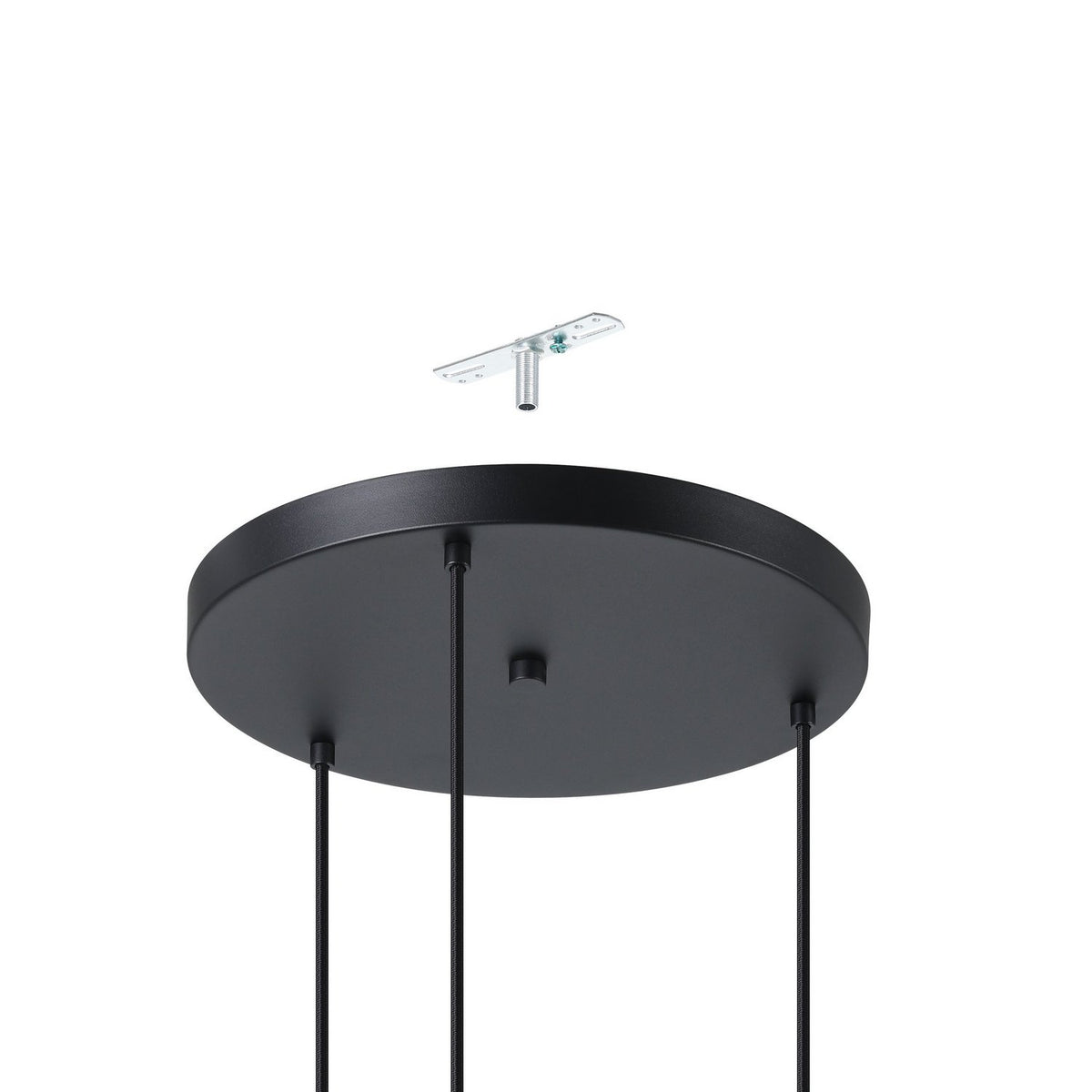 Eglo Canada - 390439A - Three Light Pendant - Almoster - Black, Copper Smoked