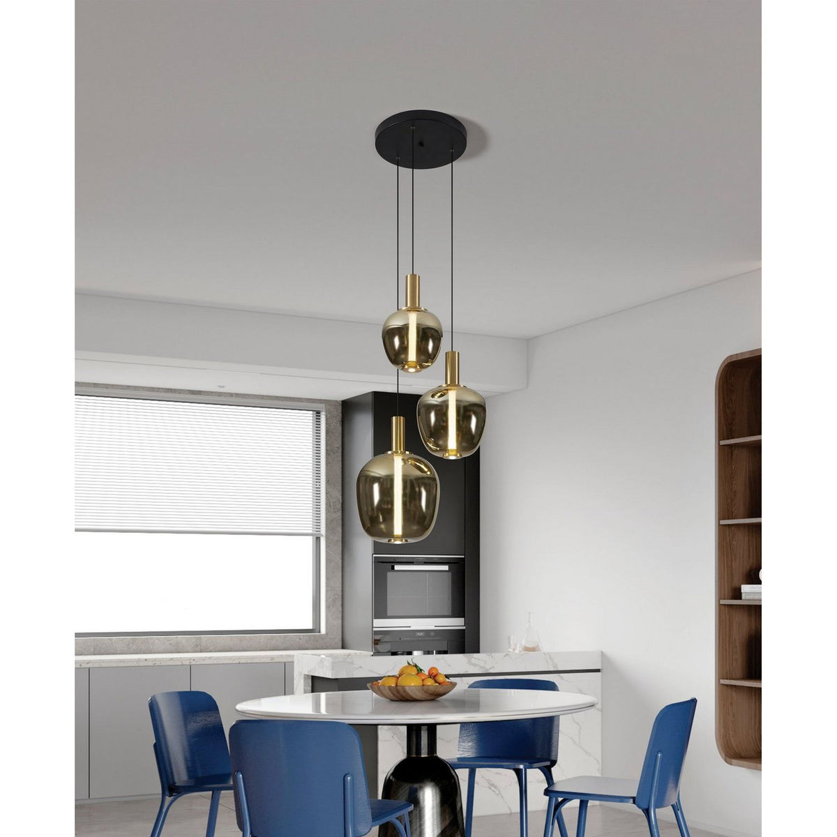 Eglo Canada - 390465A - DEL Suspension - Fruitera - Noir, Or brossé