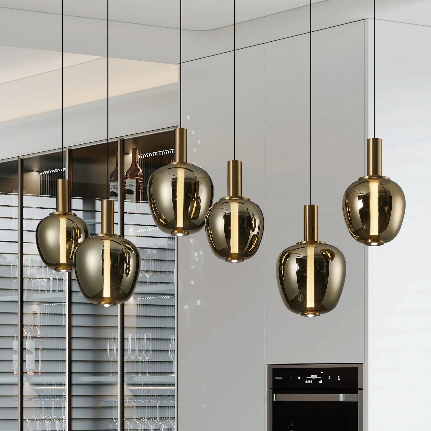 Eglo Canada - 390466A - LED Pendant - Fruitera - Black, Brushed Gold