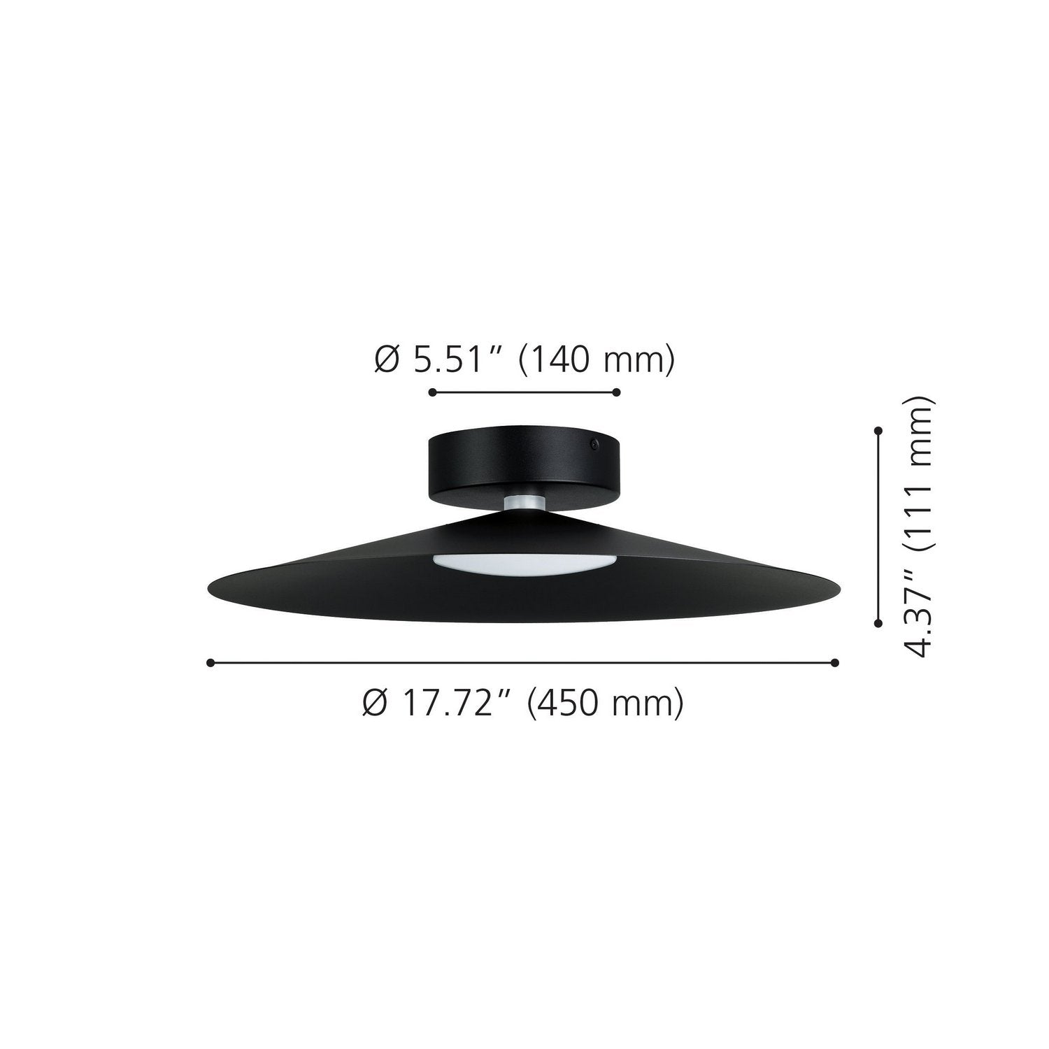 Eglo Canada - 902182A - DEL Plafonnier - Conomavilla - Noir