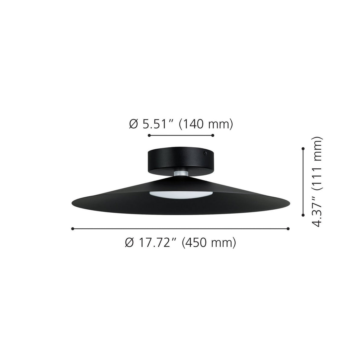 Eglo Canada - 902182A - LED Flush Mount - Conomavilla - Black