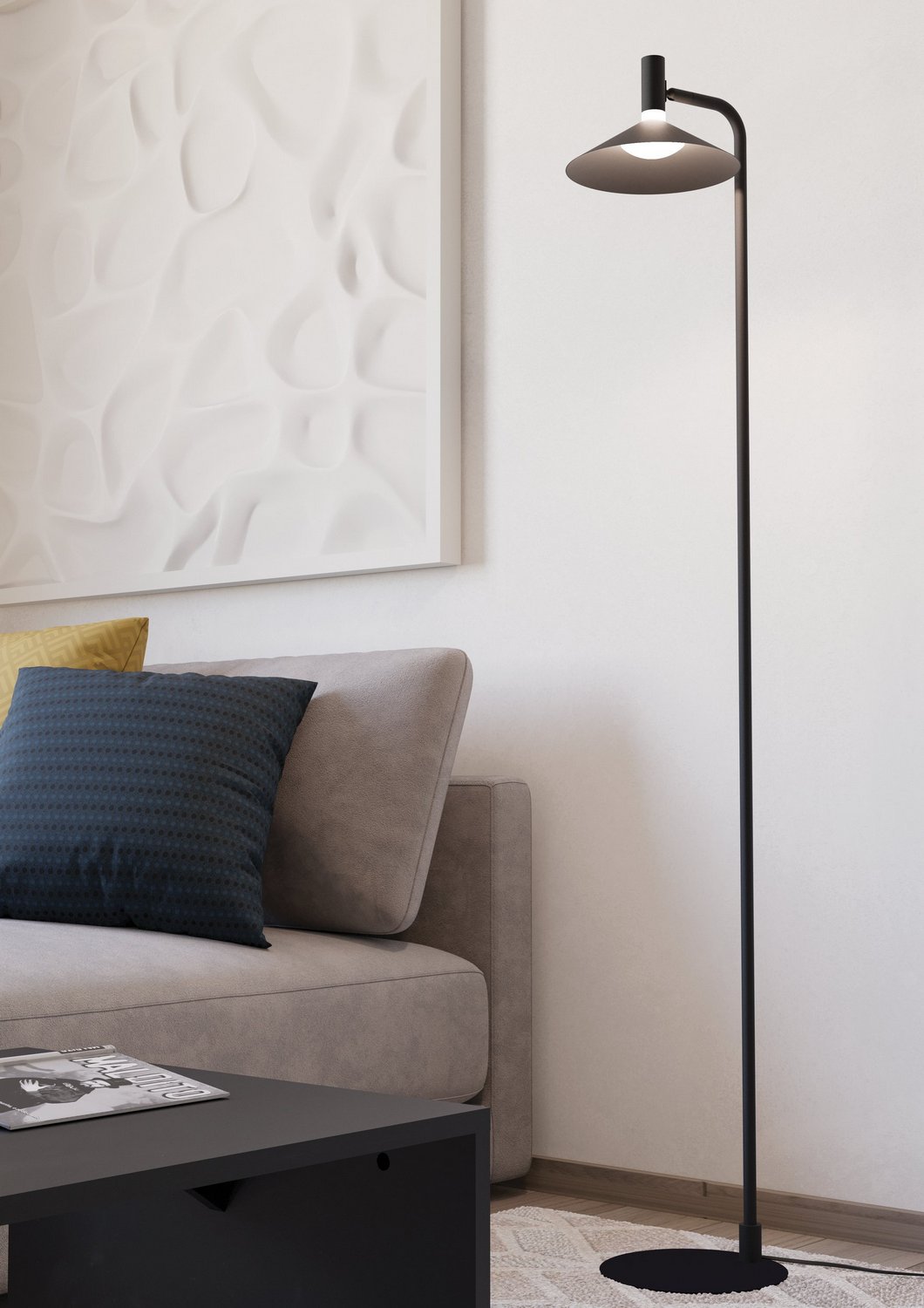 Eglo Canada - 902186A - Lampadaire LED - Conomavilla - Noir