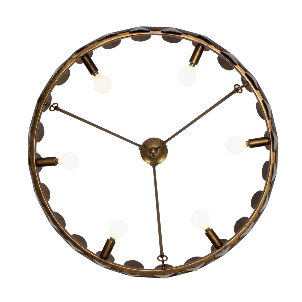 Kalco - 529055PAB - Six lumières Suspendu - VittOria - Laiton antique nacré