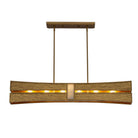 Kalco - 528461RBG - Six lampes linéaires Suspension - Dos - Or rustique et or brossé