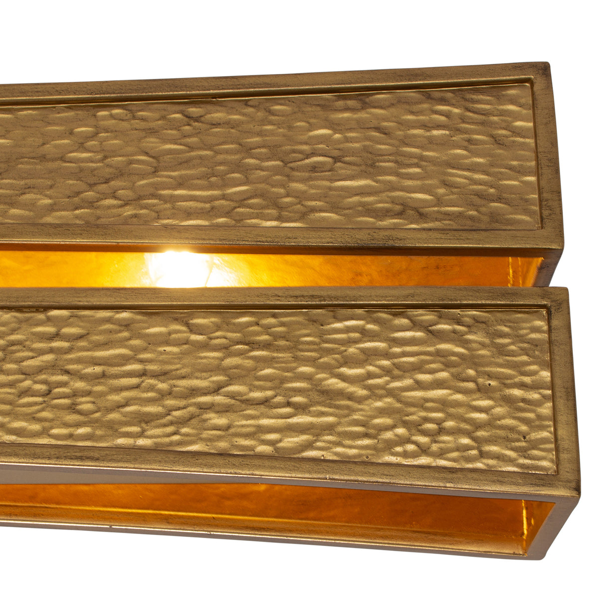 Kalco - 528461RBG - Six lampes linéaires Suspension - Dos - Or rustique et or brossé