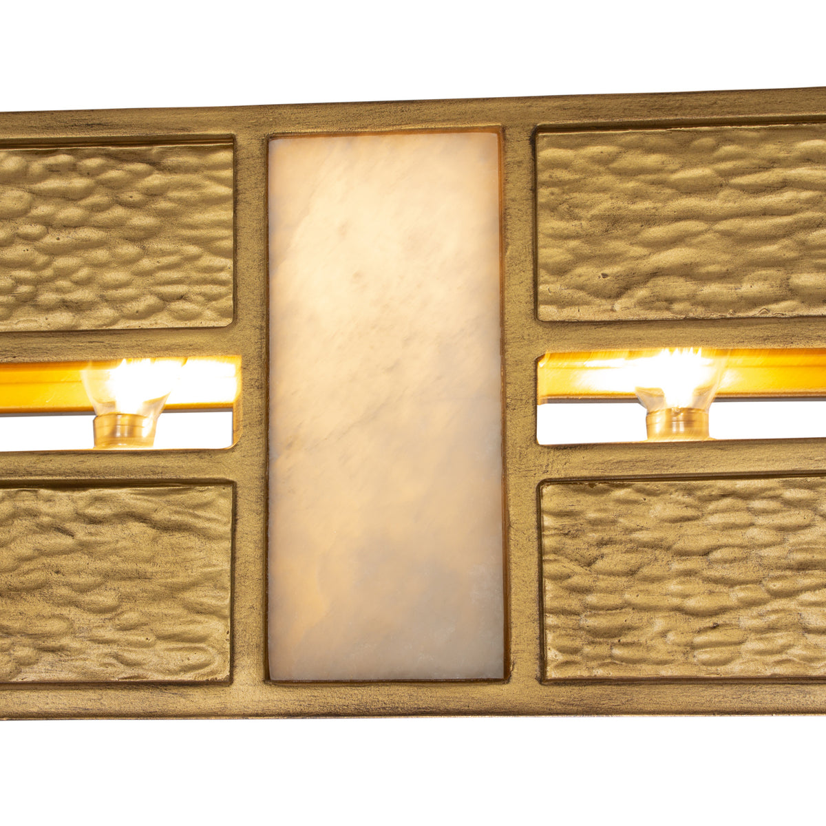 Kalco - 528461RBG - Six lampes linéaires Suspension - Dos - Or rustique et or brossé